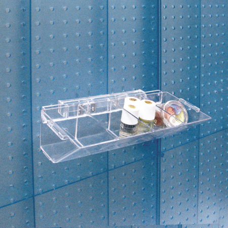 Azar Displays 4-Compartment Molded Tray for Pegboard or Slatwall, PK2 223011
